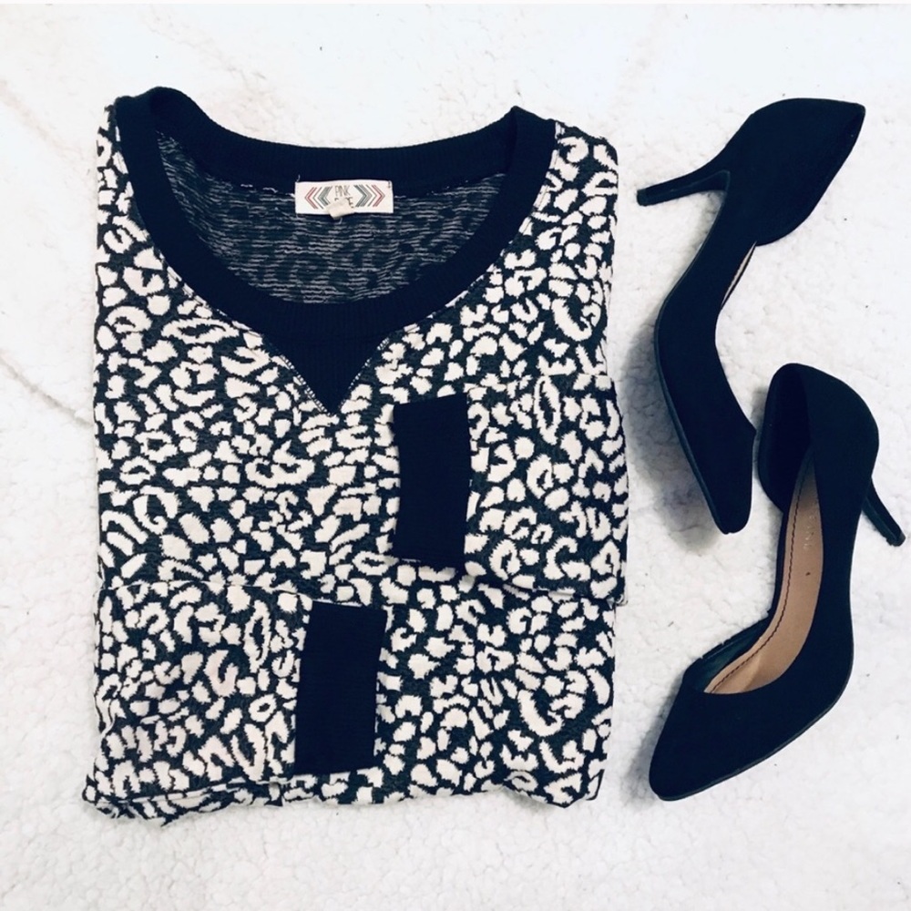 PINK ROSE Leopard Print Sweater